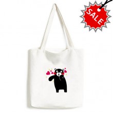 kumamon bear cartoon pattern Quality canvas bag environmentally tote large  capacity shopping bags