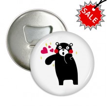 Kumamon Bear Pattern Round Bottle Opener Refrigerator Magnet Badge Button 