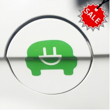 Environment friendly electric car symbols sticker