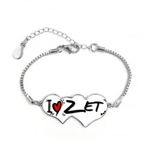 I Love ZET Heart Shape Bracelet