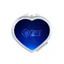ZET Heart Compact Makeup Pocket Mirror Portable Cute Small Hand Mirrors